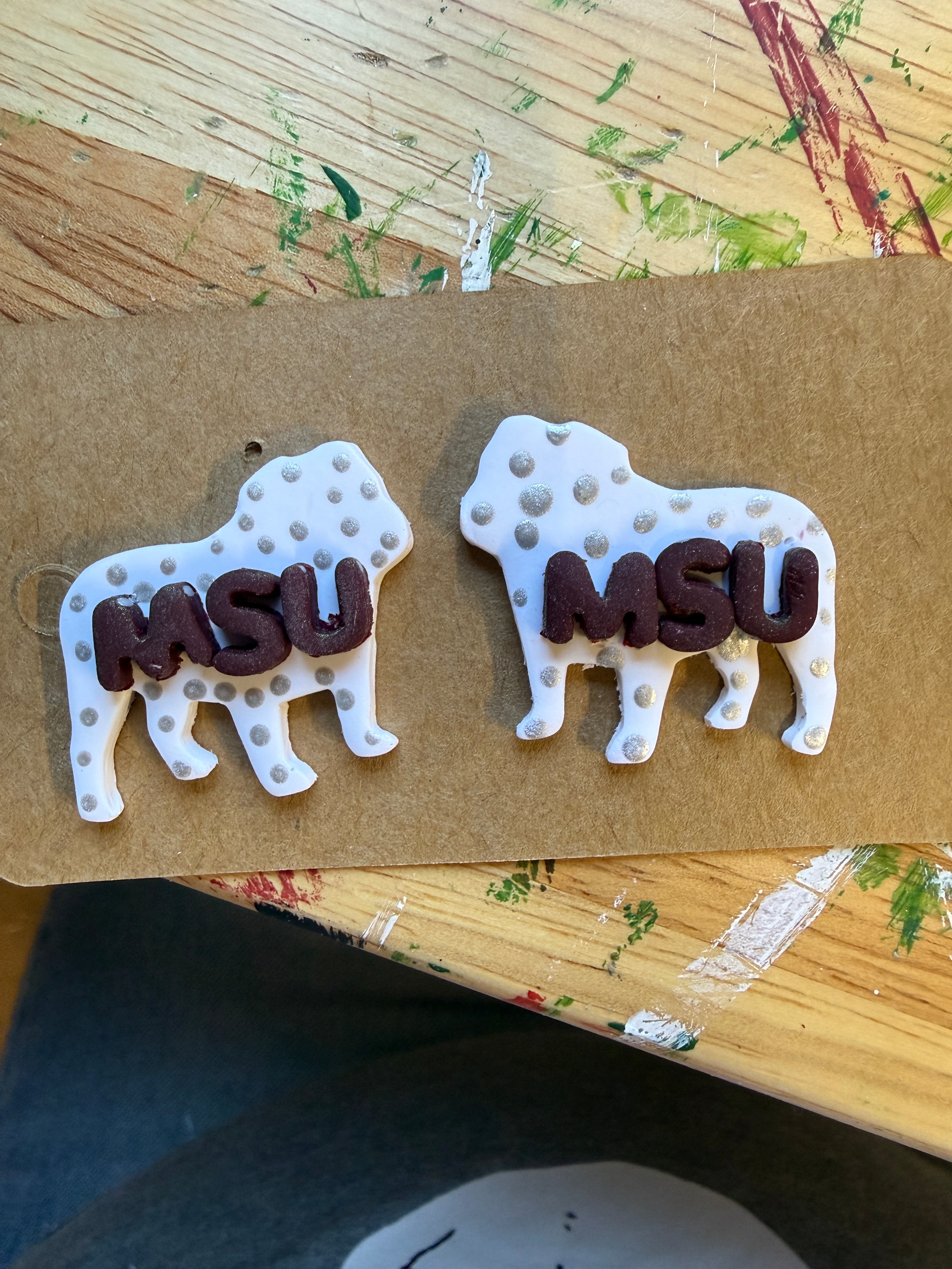 MSU earrings