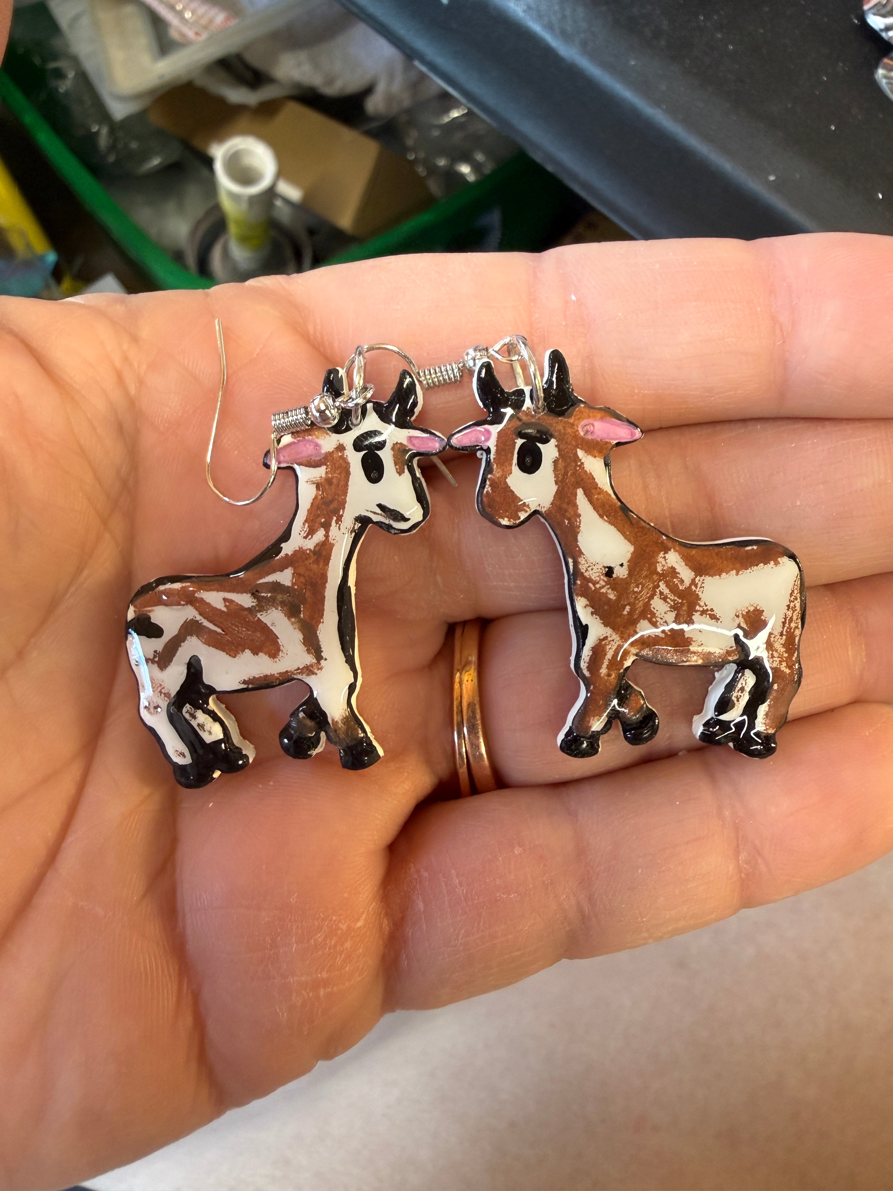 Goat earrings