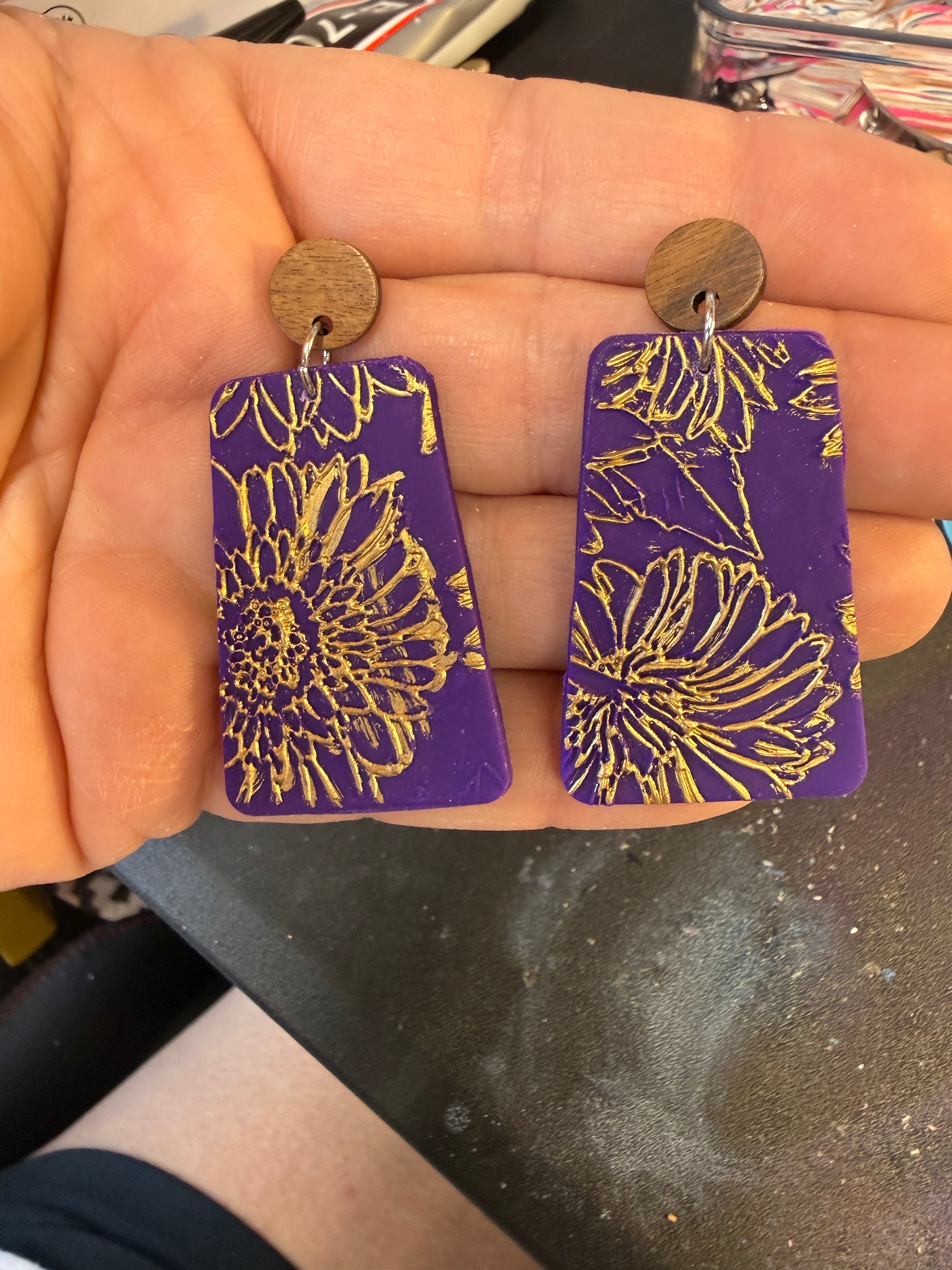 Polymer clay earrings